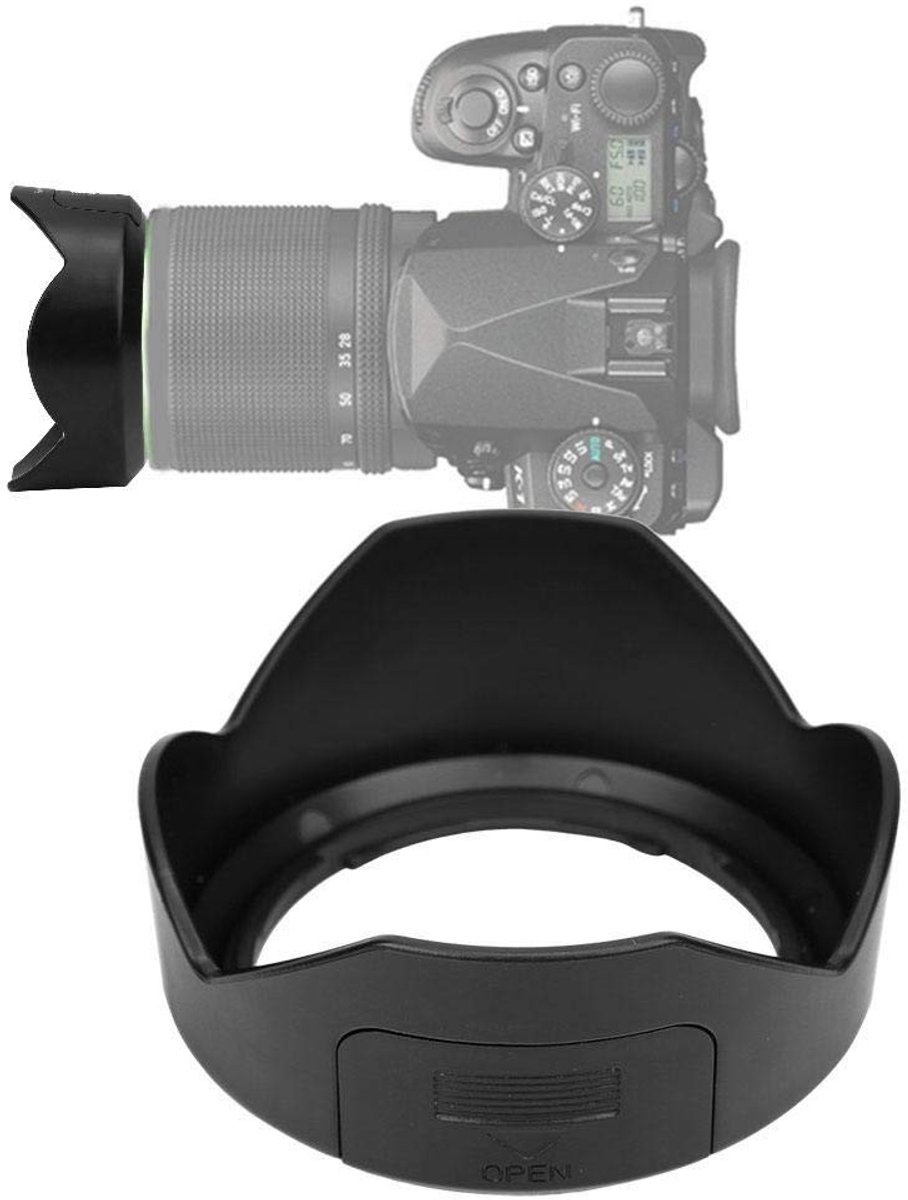 Dailygoods- Tegenlichtkap Hoogwaardige Kunststof - Camera-Zonneklep - Bescherming tegen Schittering - Voorkomt Beschadiging - Vermijdt Ongewenst Licht - Stevig en Stabiel