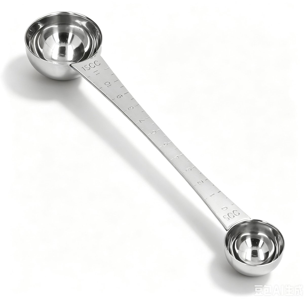 Dailygoods- Maatlepels Dubbelzijdig 5/15 ml - Roestvrij Stalen Keukenlepels - Nauwkeurige Porties - Essentieel Hulpmiddel - Duurzaam en Stevig - Keukenlepel