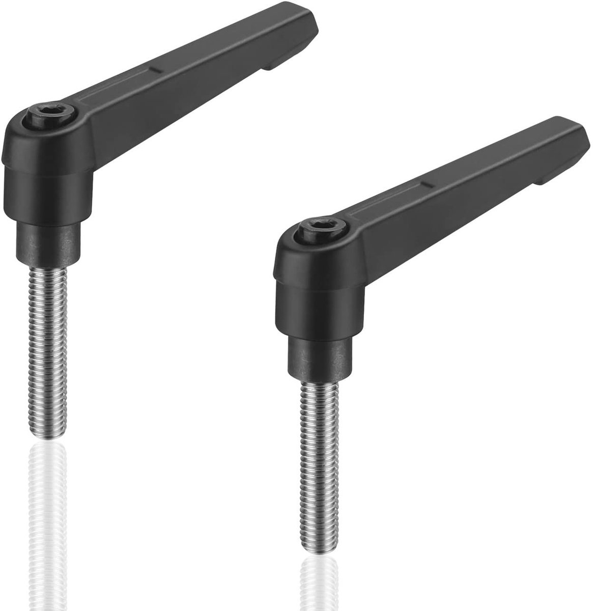 Dailygoods- Klemhendel M8 - 2 Stuks - Roestvrij Staal - Verstelbare Handgreep - Robuust en Roestbestendig - Eenvoudige Montage zonder Gereedschap
