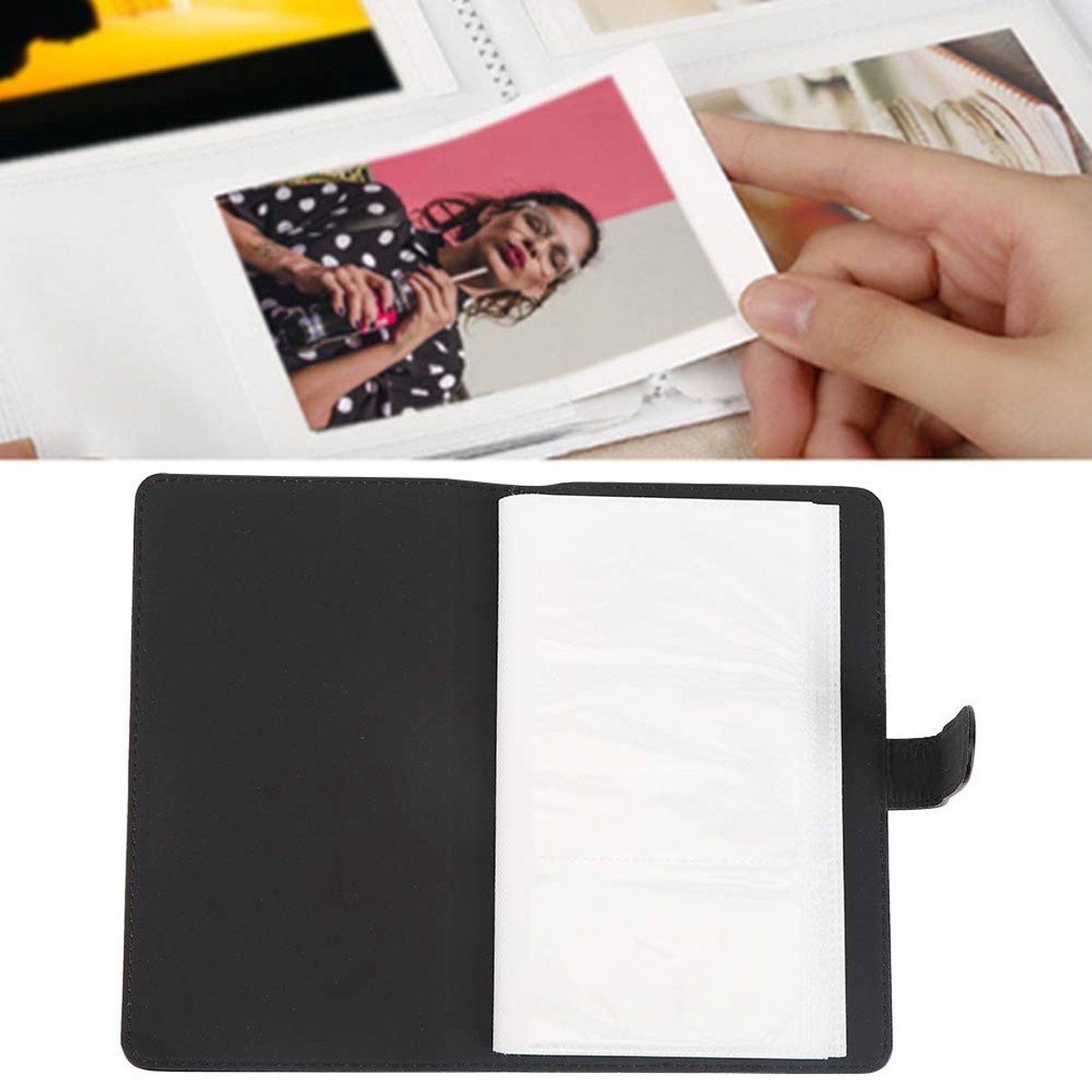 Dailygoods- Fotoalbum 96 Pockets - Mini Fotoalbum 3 Inch - Fotoalbum voor Mini Camera's - Fotoalbum voor Kaarten - Modern Design - Praktische Opberging - Fotoboek