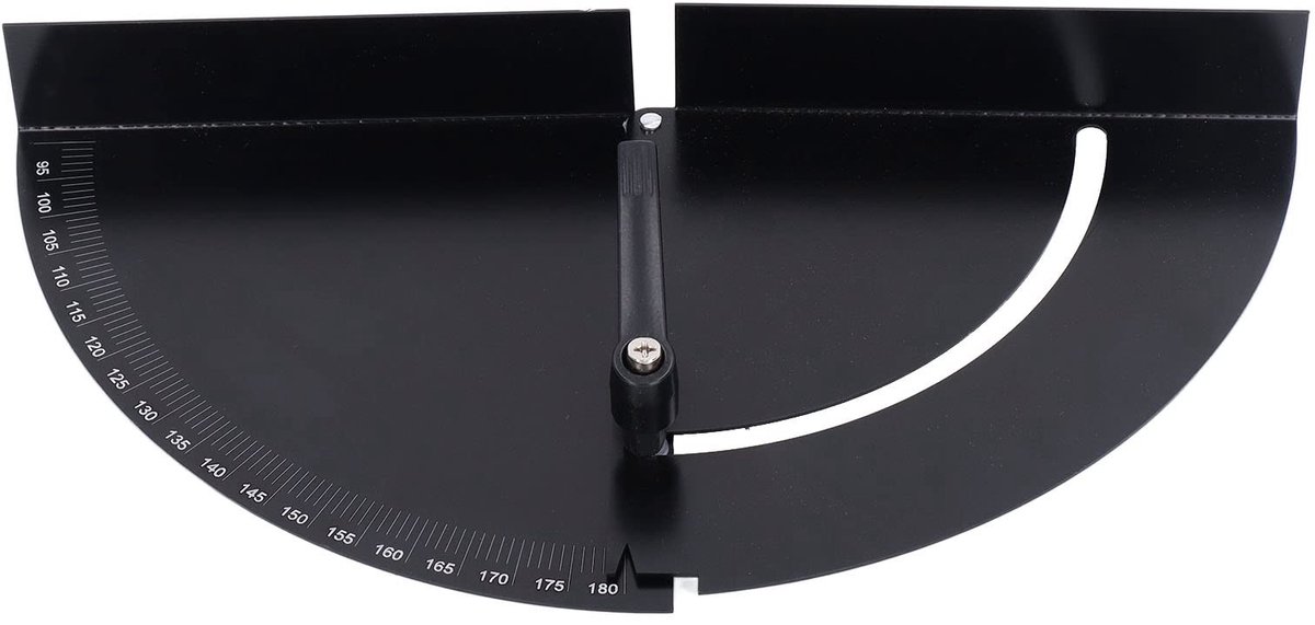 Dailygoods- Hoekklem Variabele - Houtbewerking - Gradenboog 180 Graden - Schroefontwerp - Zwart - Duurzaam Materiaal - Hoekmeter