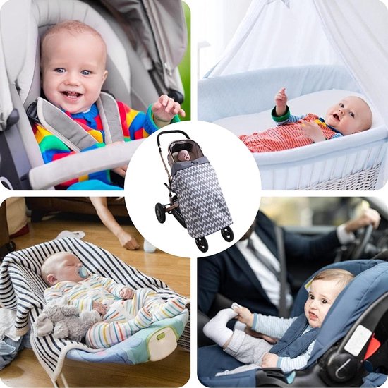 Baby Kinderwagen Deken - Buitenwarmer - Warm Blijven - Waterdicht Winddicht - 86x70cm - Zwart — afbeelding 3