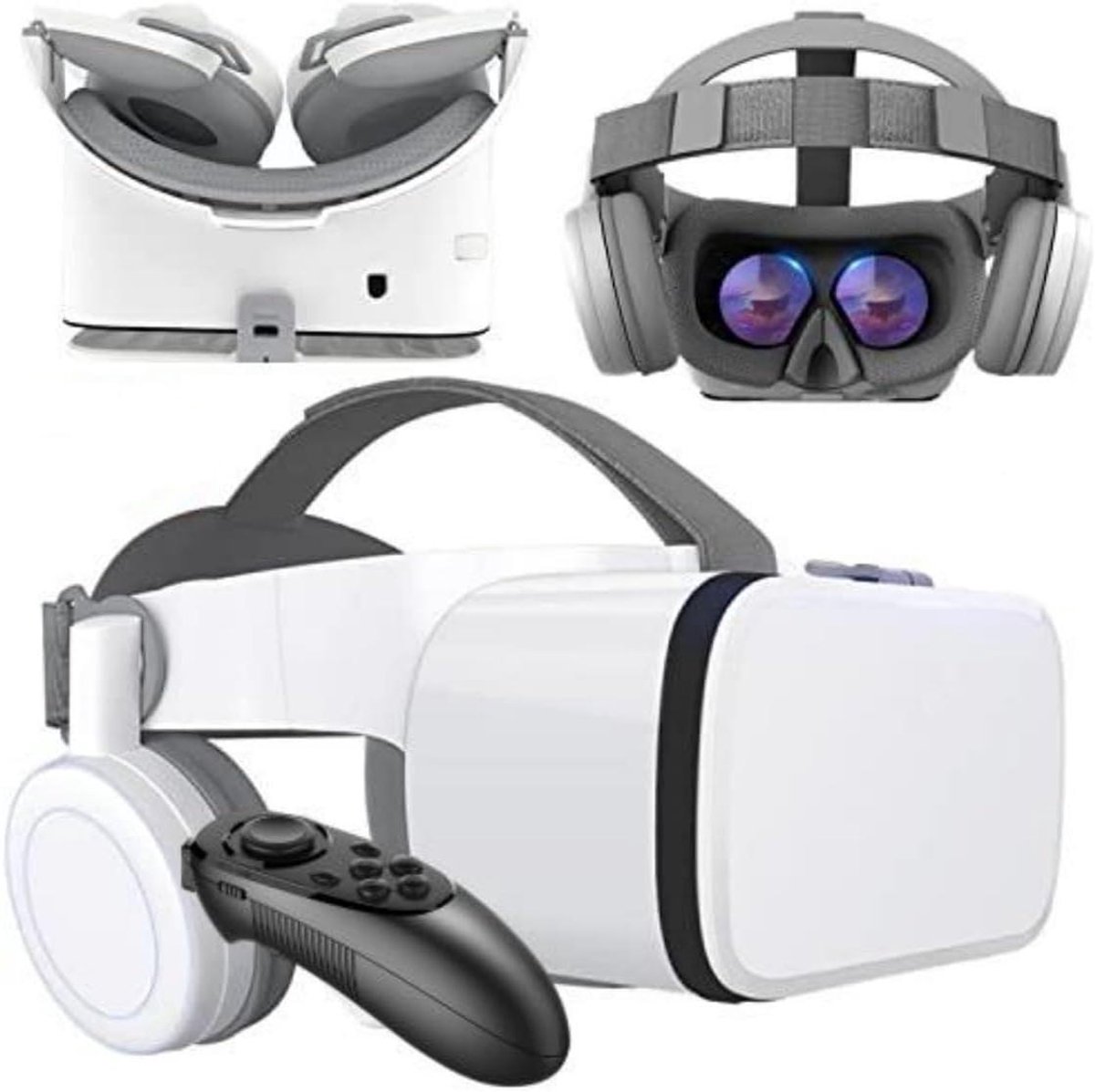 VR Headset - Virtual Reality - 3D Games Films - Inclusief Controller Hoofdtelefoon - 47-65 inch - Zwart