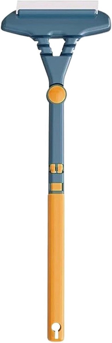 Raamroosterborstel - Glastrekker Deurreiniger - Streeploos Reinigen - Dubbele Functie - 46 x 17 cm - Grijs
