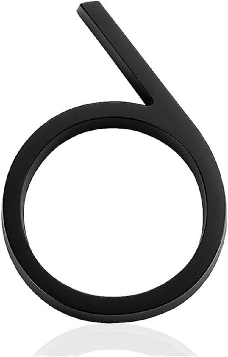 Huisnummer Bord - Adresplaat Deur - Huis Identificatie - Zwevend Gemonteerd - 142 mm Hoog - Zwart