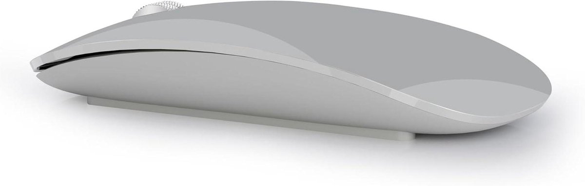 Uiosmuph Draadloze Bluetooth Muis, BT5.0/5.1+2.4G Type C Oplaadbare Draadloze, Ergonomische Draagbare Muis voor Laptop, PC, Android, MacBook- Grijs