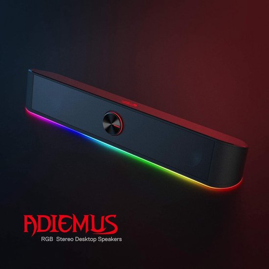 Soundbar met dynamische lichtbalk - touch - audiolicht - achtergrondverlichting met volumeregeling van Trust — afbeelding 3