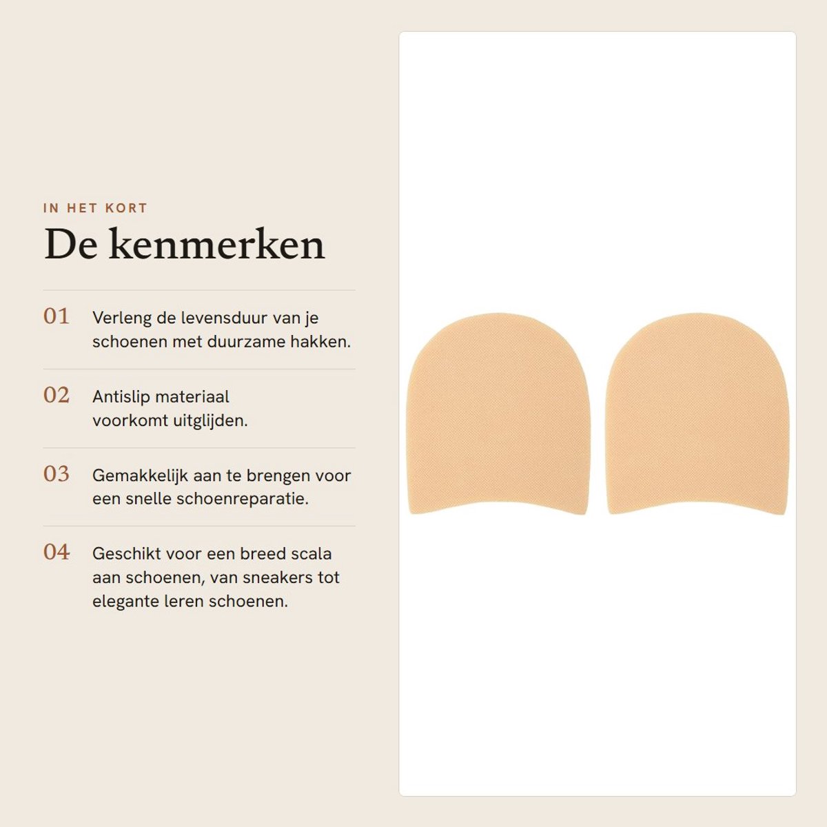 Dailygoods- Rubberen Hakken Antislip - Dikkere Zoolkussen - Schoenreparatie - Slijtvast Rubber - Voor Heren/Dames - Verlengde Levensduur - Antislipzolen