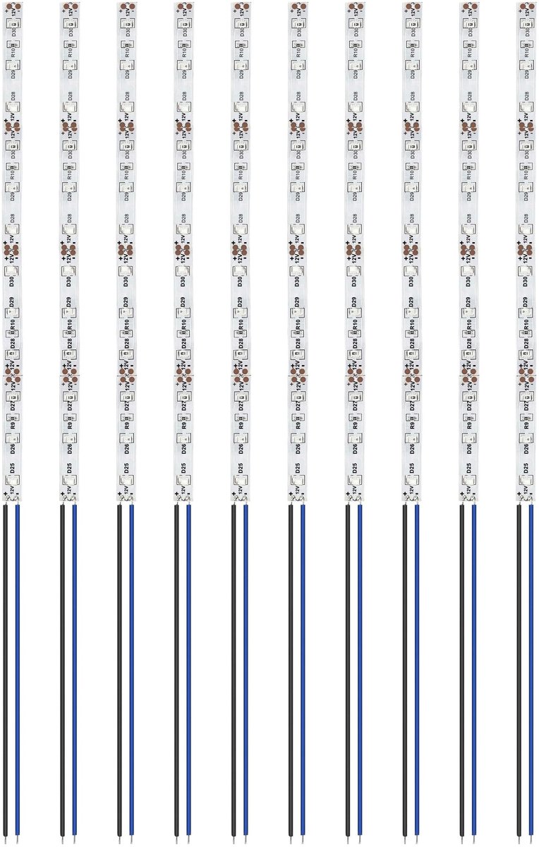 Dailygoods- SMD-led 10 Stuks - Voorbedrade LED - Modelbouw LED - 12-18 V LEDstrips - Blauw 2835 - Flexibel en veilig - Ledstrip