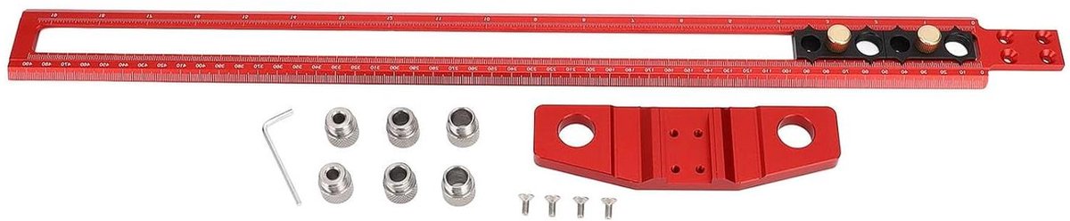 T-vierkante Liniaal - Meetgereedschap Houtbewerking - Precisie Meten Markeren - Dubbele Metrische Inch Schaal - 50 cm - Aluminiumkleurig
