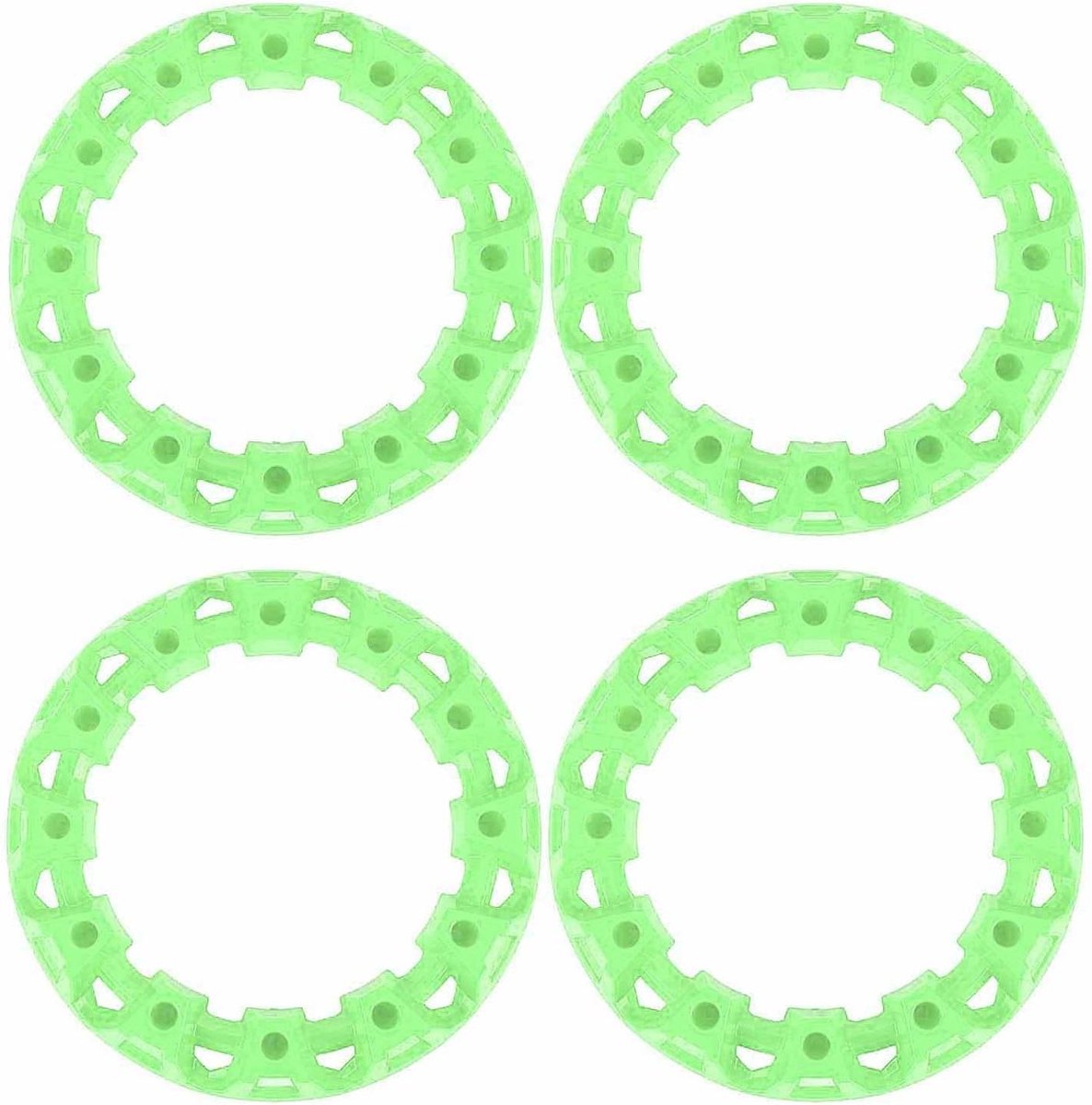 Velghoes Set - Trim Decoratie - Off-road Rijden - Krasbestendig ABS Plastic - 10 Inch Set - Groen