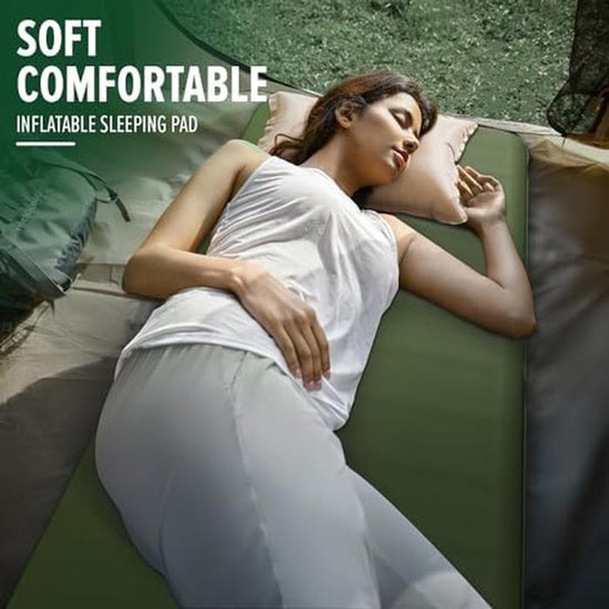 Zelfopblazende Slaapmat - Kampeer Matras - Comfortabel Kamperen - 4 Inch Dik Schuim - 787 "L x 285 "W — afbeelding 3