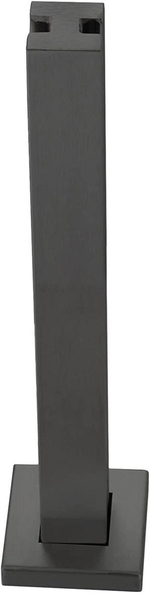Glazen Hek Paal - Reling Kolom Balustrade - Terras Afschermen - Roestvrij Staal 304 - 125cm - Zwart