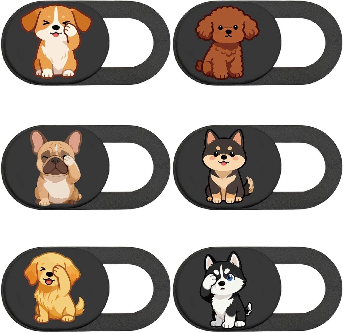 Camera Covers - Privacy Guards - Privacy Beschermen - Ultra Dun Ontwerp - 6 Stuks - Hond Ontwerp