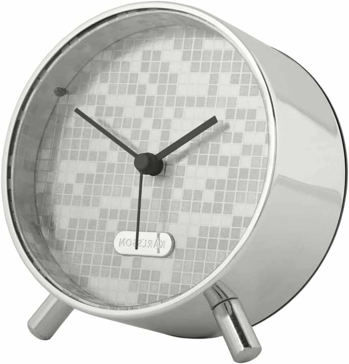Wekker Zilver - Digitale Klok - Opstaan - Compact Ontwerp - 11 x 5 x 11 cm - Zilverkleurig