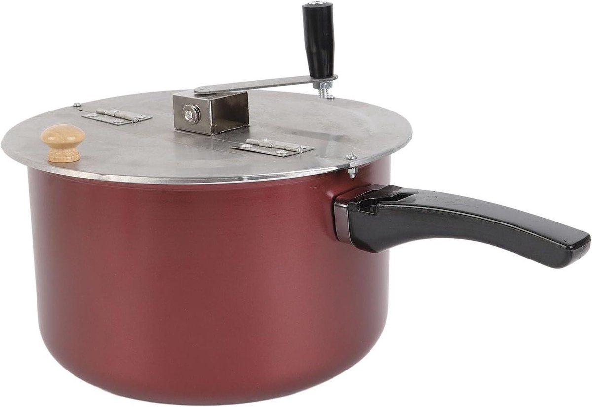 Roestvrij Staal Popcorn Popper - Handmatige Popcornmaker - Filmavond Thuis - Compatibel met Gas en Inductie - 2 Koppen Capaciteit
