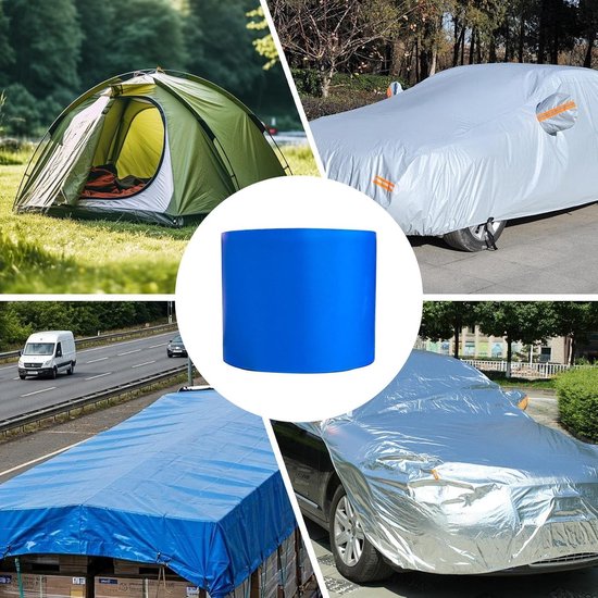 Reparatietape - Waterproof Patch - Tent Repareren - Scheurvast Materiaal - 10x1m - Blauw — afbeelding 3