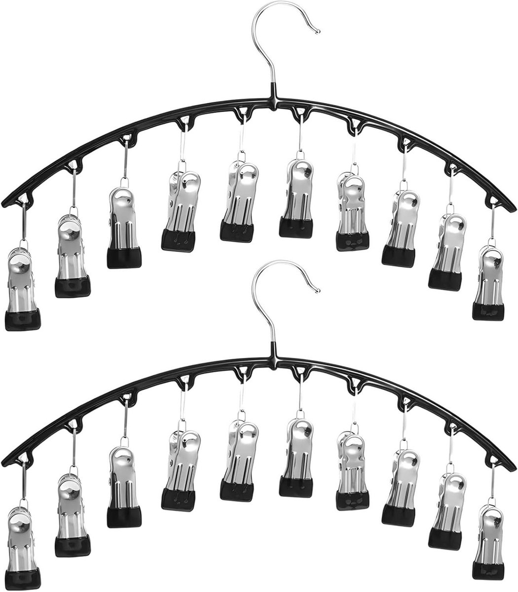 Legging Organizers - Kast Organizers - Kleding Opbergen - Antislip Clips - 37 x 24 cm - Zwart
