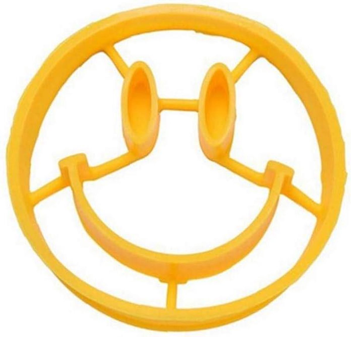 Omeletmal Smiley - Eierpan Vorm - Ontbijt Maken - Grappige Vorm - 12.5 cm - Geel