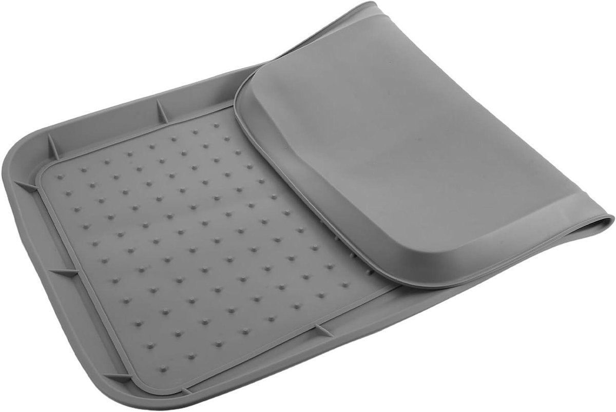 Paraplu Lekbak - Paraplustandaard Bak - Vloeren Beschermen - Waterdicht Siliconen - 76x38x2cm - Grijs