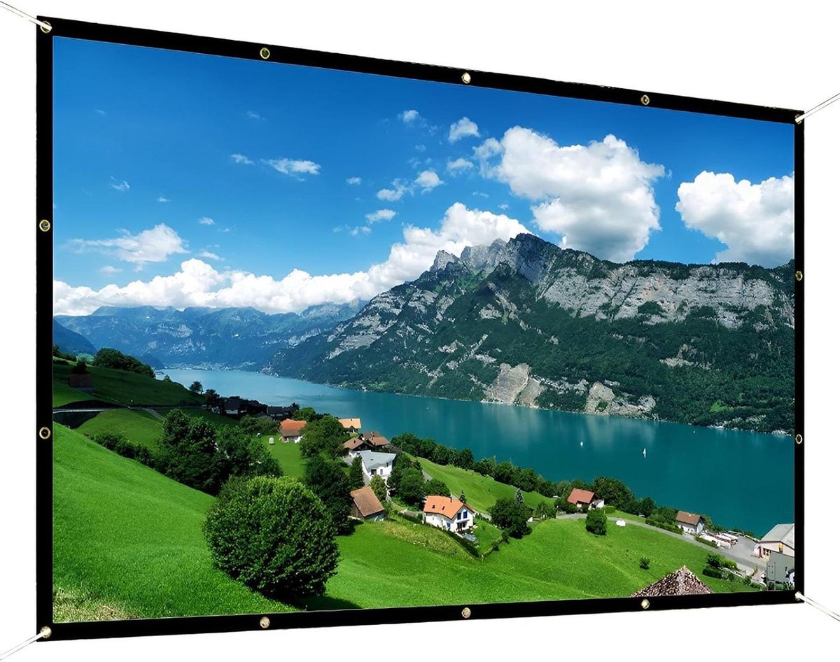 Projectiescherm - Filmscherm Beamer - Thuisbioscoop Creëren - Kreukvrij 4K Beeld - 60 inch 4:3 - Wit