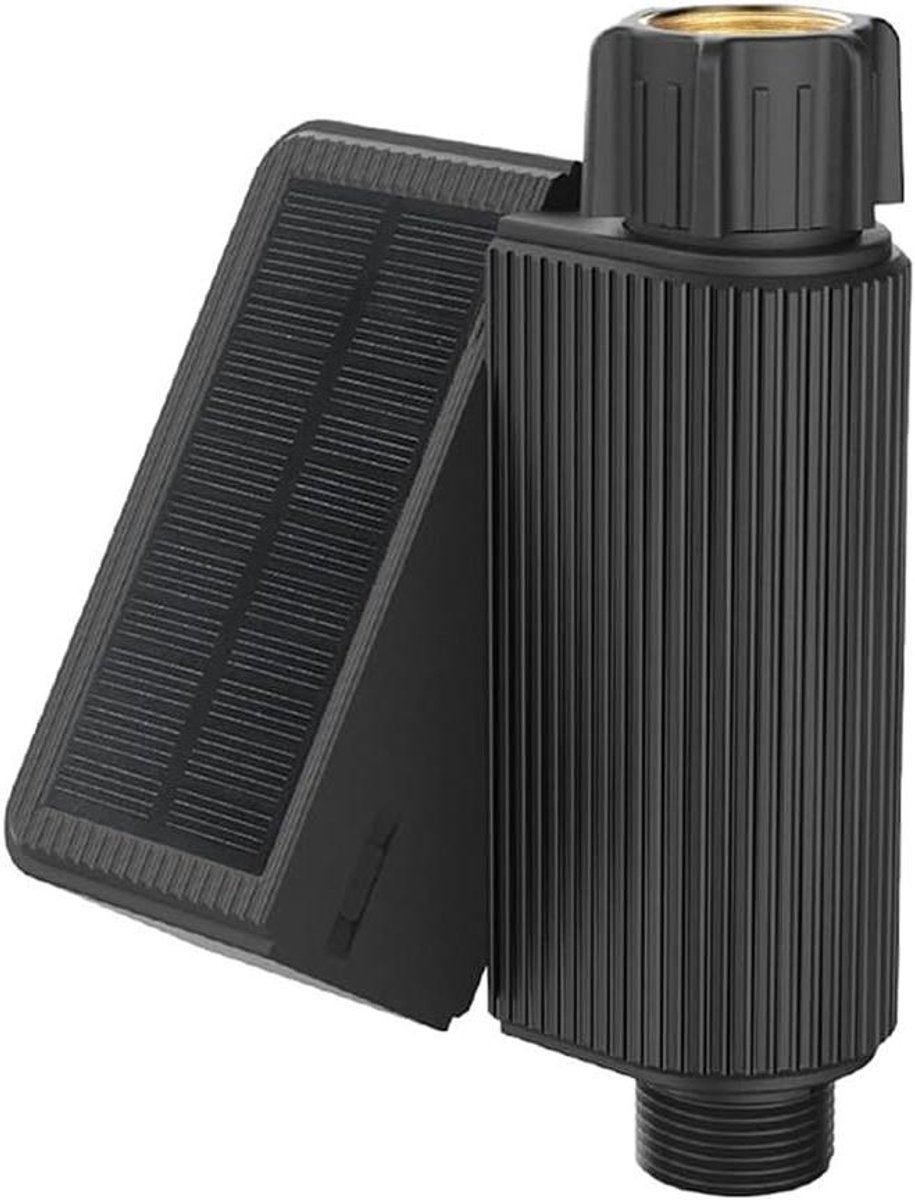 Slimme Waterklep - Automatische Kraan Timer - Gazon Bewateren - Op Zonne-energie - 3/4 Inch - Zwart