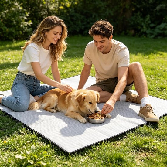 Kampeer mat - Isolatiemat Picknickkleed - Buiten ontspannen - Waterdicht Aluminiumfolie - 150x200 cm - Zilver — afbeelding 4
