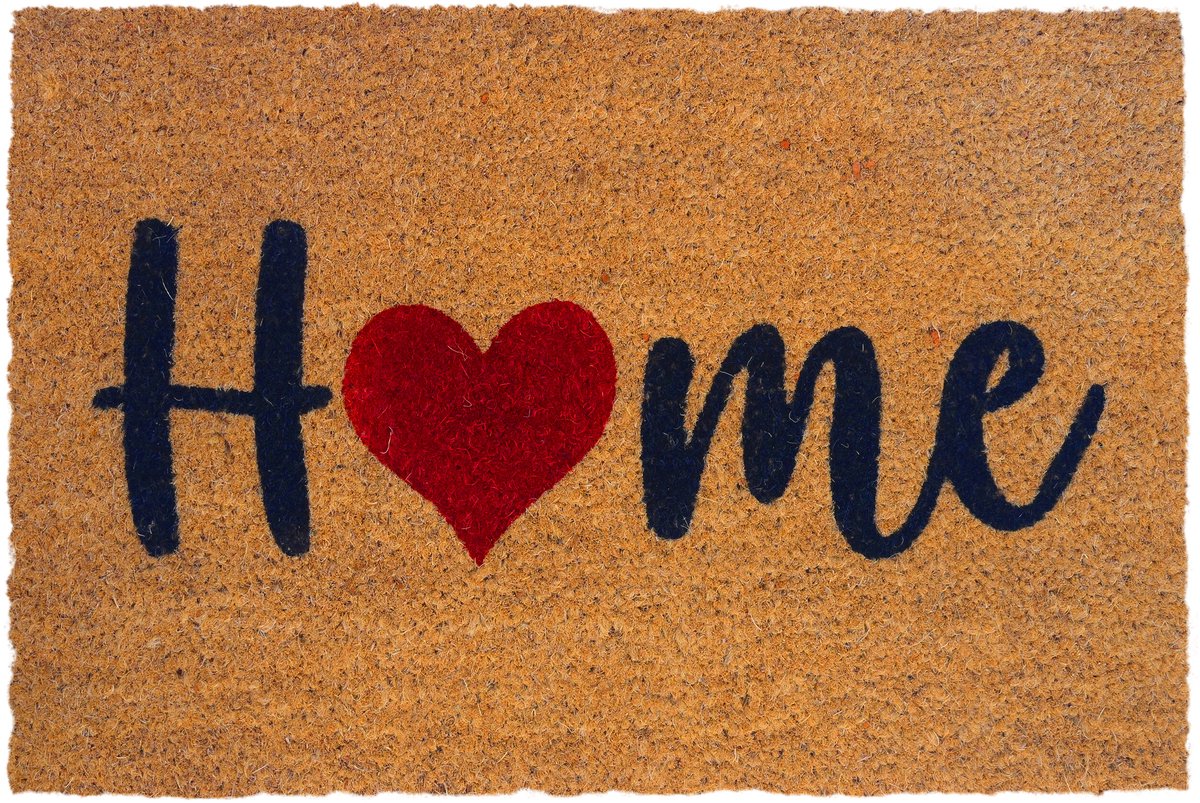 Deurmat kokos - home - 60x40 cm - antislip