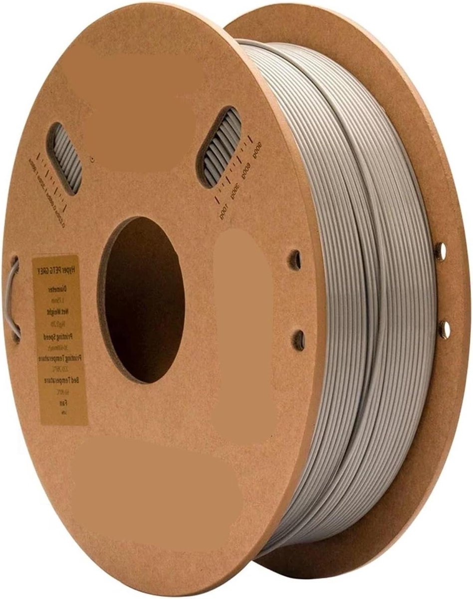 3D-printer filament - PETG draad - 3D modellen printen - Hoge printsnelheid - 175 mm - Grijs