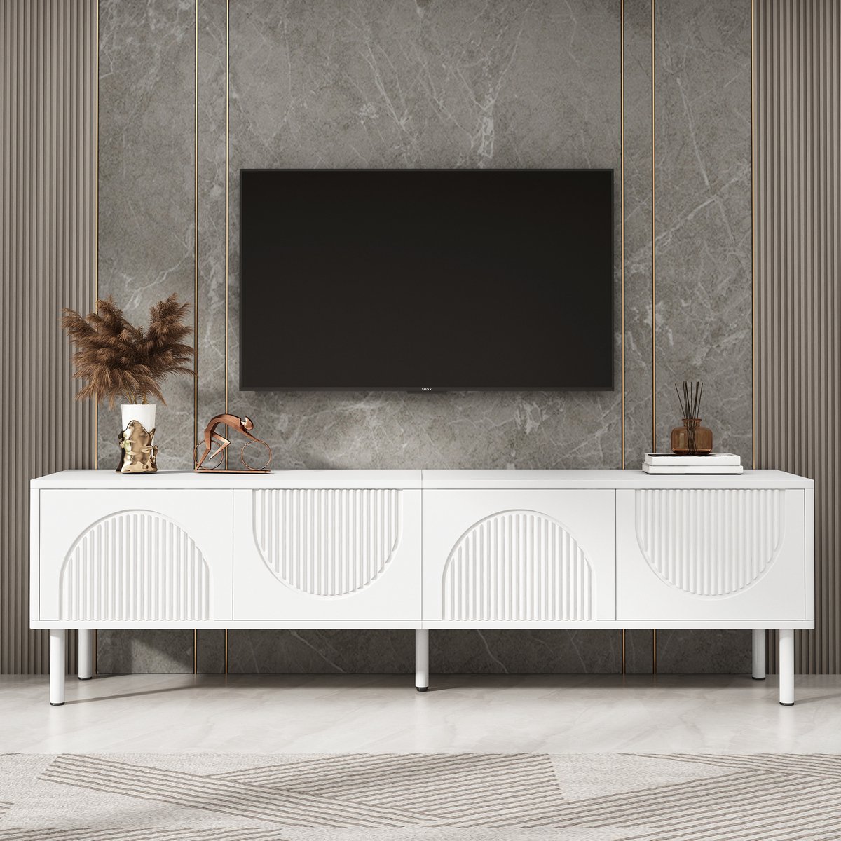 VVBV TV-meubel met Kabelbeheer, Voor Woonkamer - Voor Slaapkamer/Gastenkamer, Voor Hal/Ent