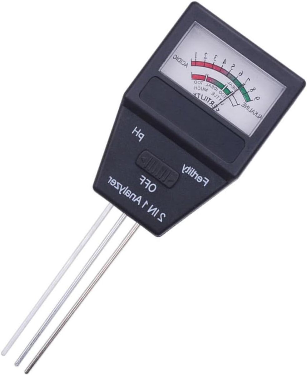 Bodem pH Tester - Grondmeter Vochtigheid - Planten Verzorgen - 2-in-1 Grond Analyse - 18 x 6.2 x 3 cm