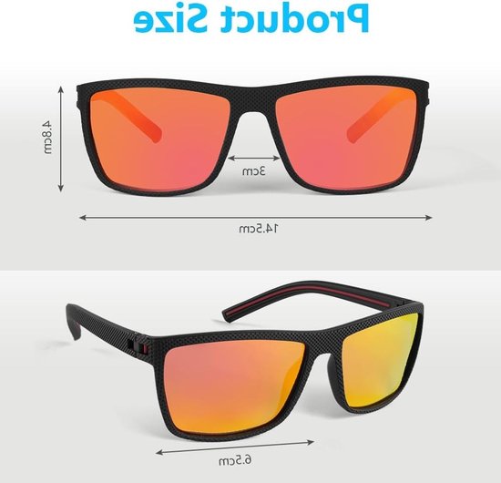 Polarized Zonnebril met 100% UV Bescherming - Ultralicht Design voor Fietsen, Autorijden en Sporten van Polarized — afbeelding 2