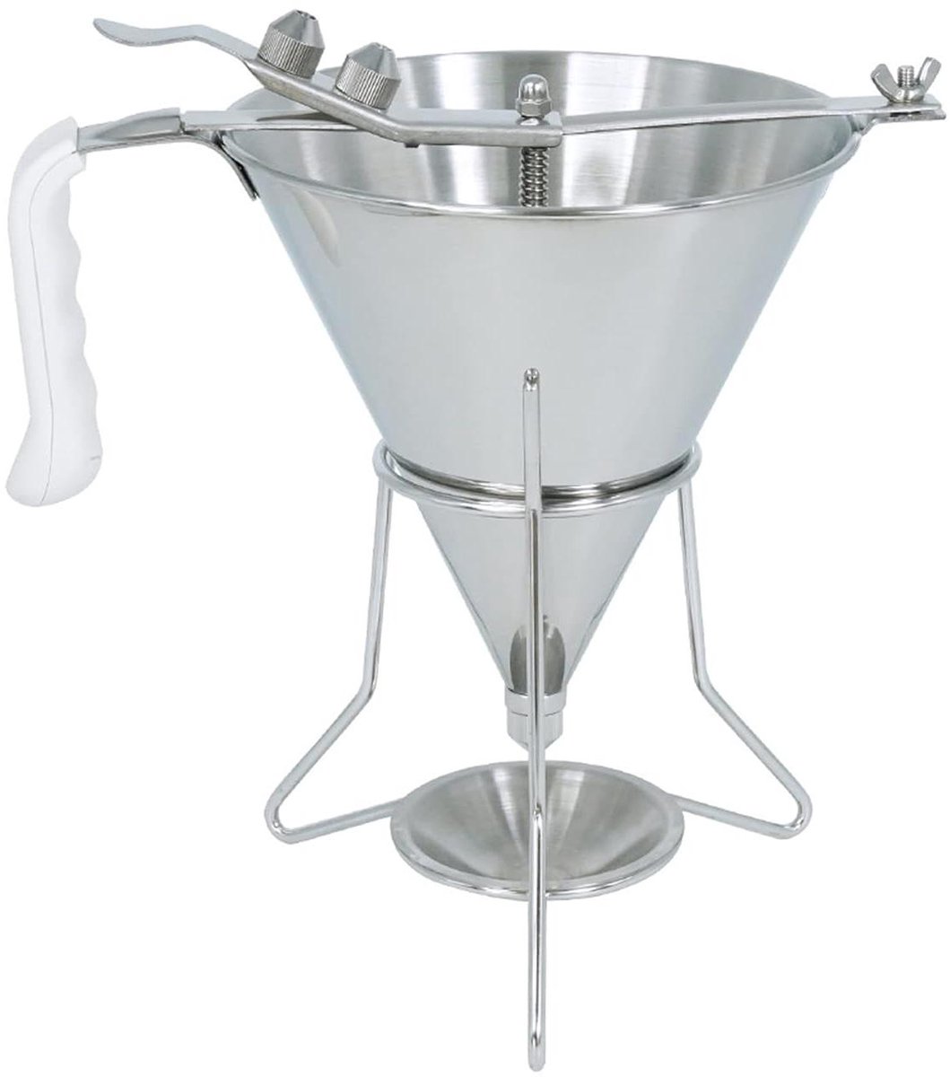 Beslag Dispenser - Cake Maker - Bakken en Decoreren - Roestvrij Staal - 1.8L Inhoud - Zilver