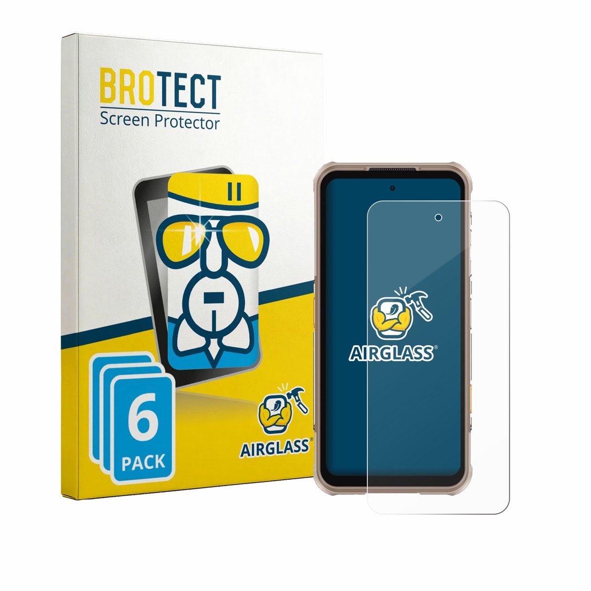Screenprotector 6 Stuks voor Ulefone RugOne Xever 8 Beschermglas transparant
