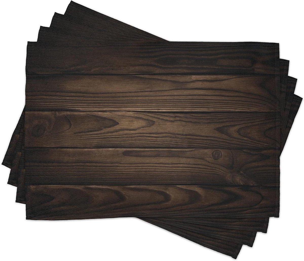 Placemat Set - Tafelmatten - Eettafel Decoratie - Levendige Kleuren - 30x45 cm - Bruin