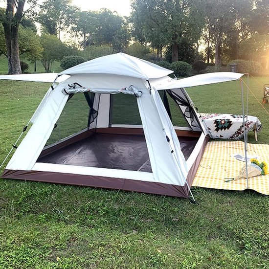 Kampeertent 4 personen - Waterdichte tent - Buiten slapen - Insectenwerend gaas - Niet gespecificeerd - Groen — afbeelding 2