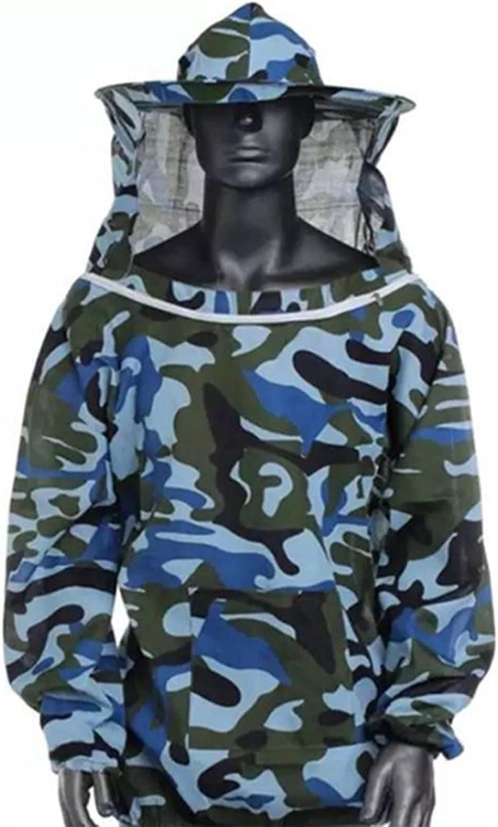 Bijenteeltjas Beschermend - Imker Kleding - Bijen Houden - Ademend Mesh - Maat 160-185cm - Wit