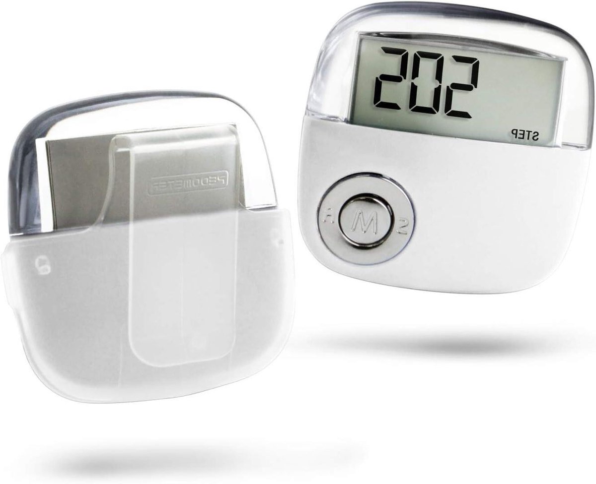 Elektronische Stappenteller - Fitness Teller - Sport Activiteiten - Ingebouwd LCD Scherm - 50mm - Zwart