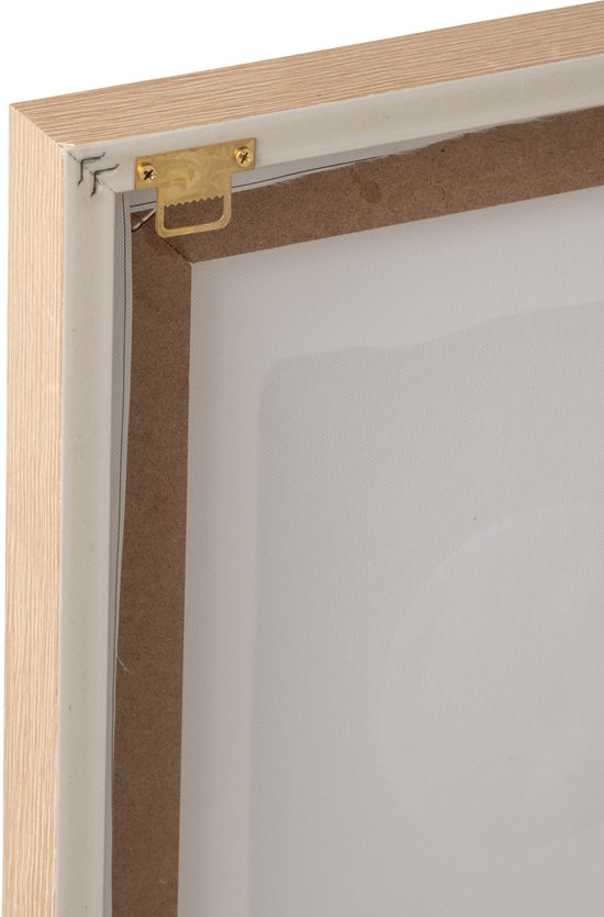 Arrière d'un tableau encadré avec système de suspension