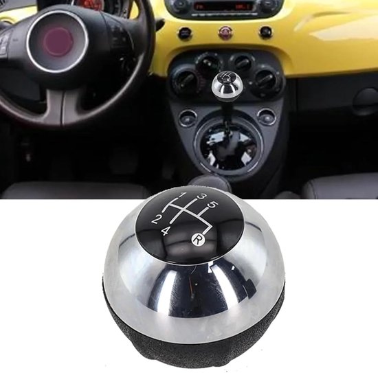 Versnellingspookknop - Pookknop Auto - Auto Interieur Upgraden - Chroom Zwart Afwerking - 5-versnellingen - Chroom Zwart — afbeelding 5