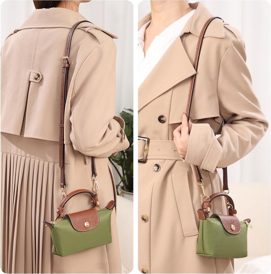 Bag Organiser met Schouderband voor Longchamp, Draagriem voor Mini Tas, Graphietgrijs Accessoire voor Organisatie — afbeelding 4