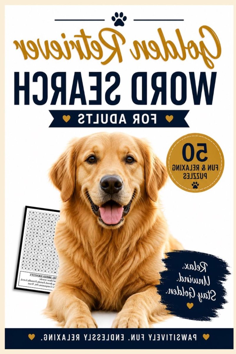 Woordzoekboek Golden Retriever - Puzzelboek Honden - Ontspanning Zoeken - 50 Thema Puzzels - 15.24 x 22.86 cm - Niet gespecificeerd