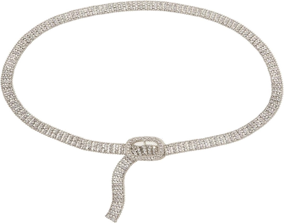 Elegante Metalen Kettingriem voor Dames, Perfect voor Bodycon Jurken en Modeaccessoires, Goudkleurig