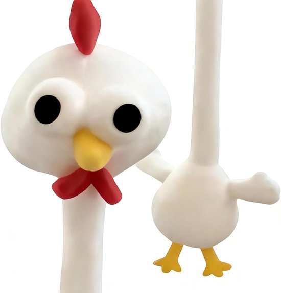 Pluche Dier - Knuffel Giraf - Decoratie Kleuterschool - Opvouwbare Hals - 40 cm - Kip — afbeelding 3
