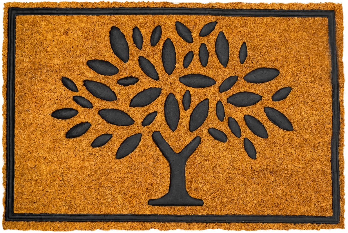 Deurmat kokos - boom - 60x40 cm - antislip