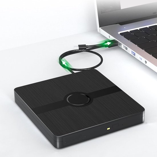 Externe dvd-brander en -lezer met USB 3.0- en USB-C-interface; dvd-speler geschikt voor laptops en desktops. — afbeelding 3