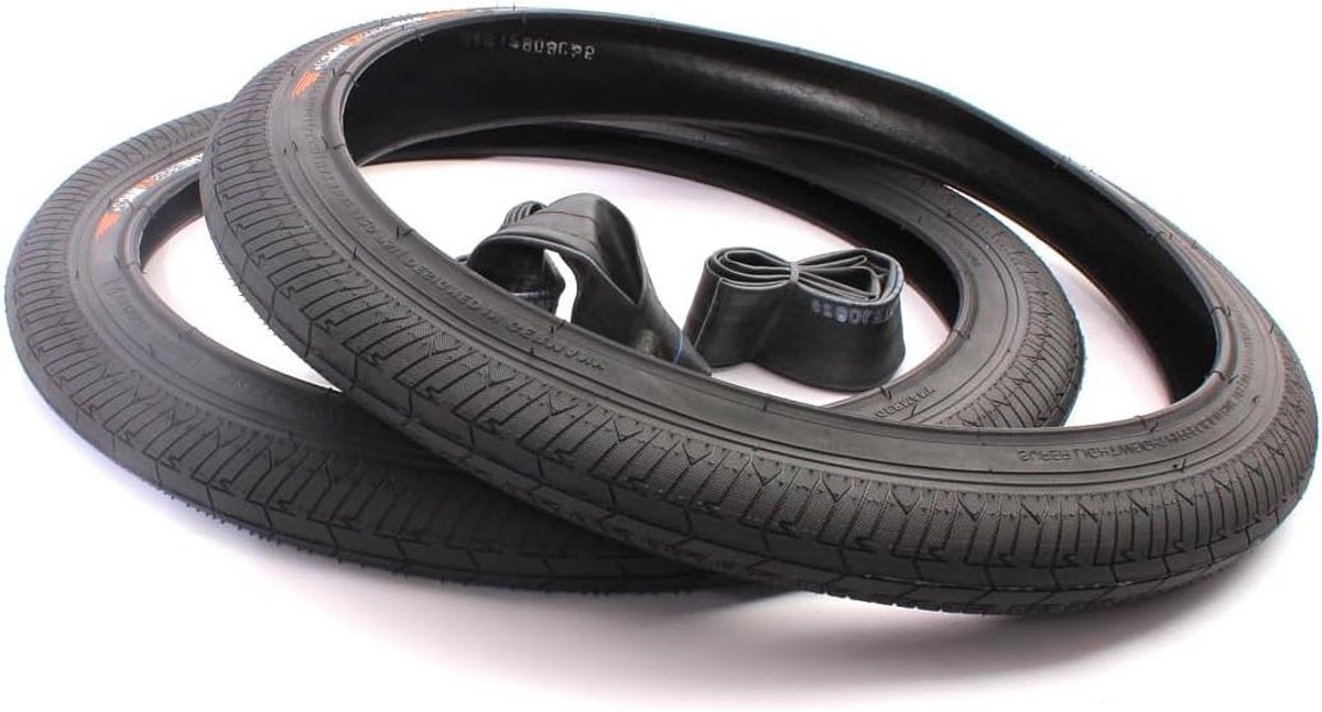 BMX Banden Set - Banden en Buis - BMX Rijden - Ultralicht Gewicht - 20 Inch - Zwart
