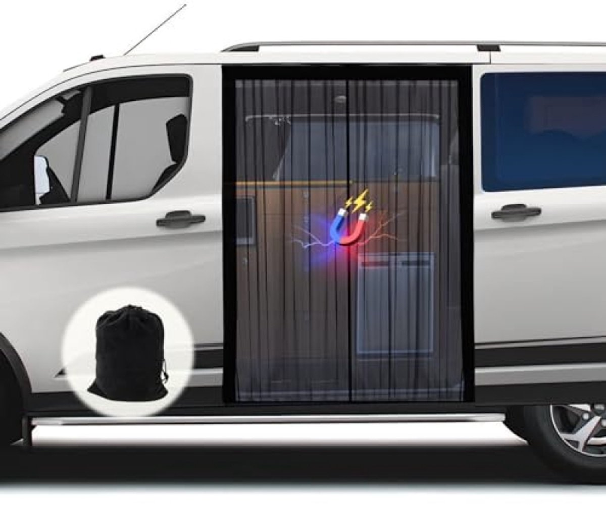 PromoHome Magnetisch vliegengaas voor schuifdeur - Mercedes Vito, Marco Polo, VW Californië, 150 x 110 cm