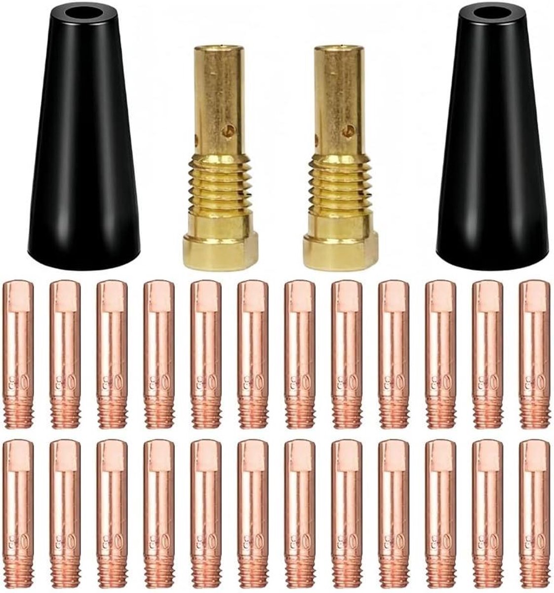 Lassen Accessoireset - MIG Onderdelen - Precisie Lassen - Sproeiers Zonder Kern - 0.8 mm - Zilverkleurig