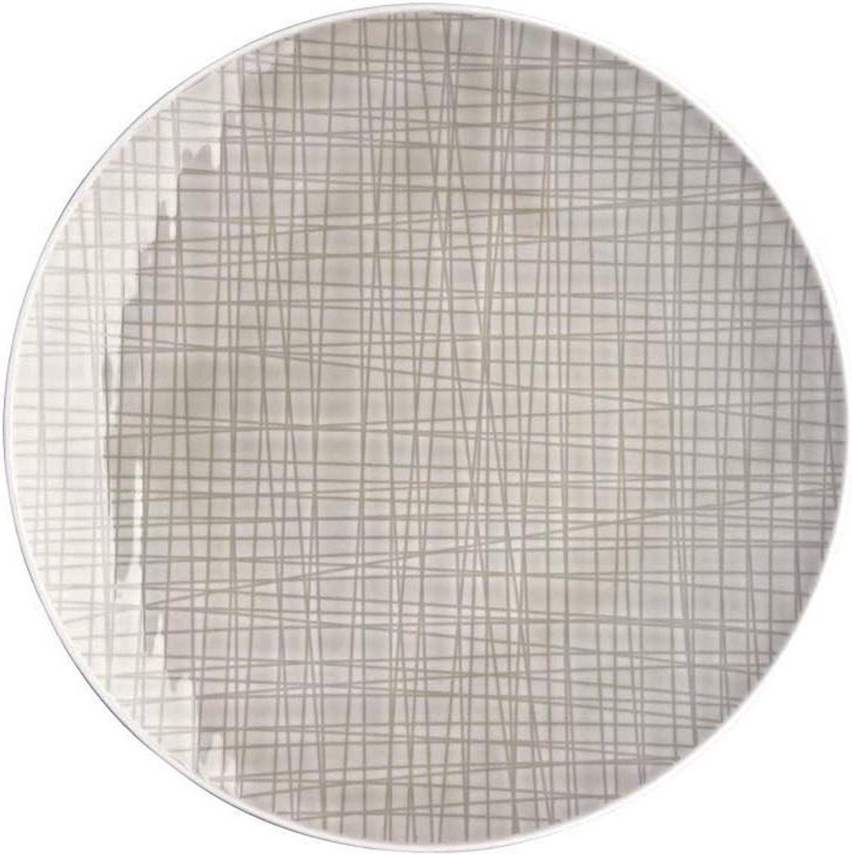 Dinerbord Plat - Servies Bord - Maaltijden Serveren - Gestructureerde Afwerking - 24 cm - Mesh Bergen